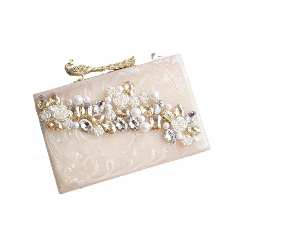 Biggest sell Resin Clutch Metal & Stone Work Embellishment Embroidery Ladies Handbags at Affordable Rate by ZAM ZAM IMPEX
