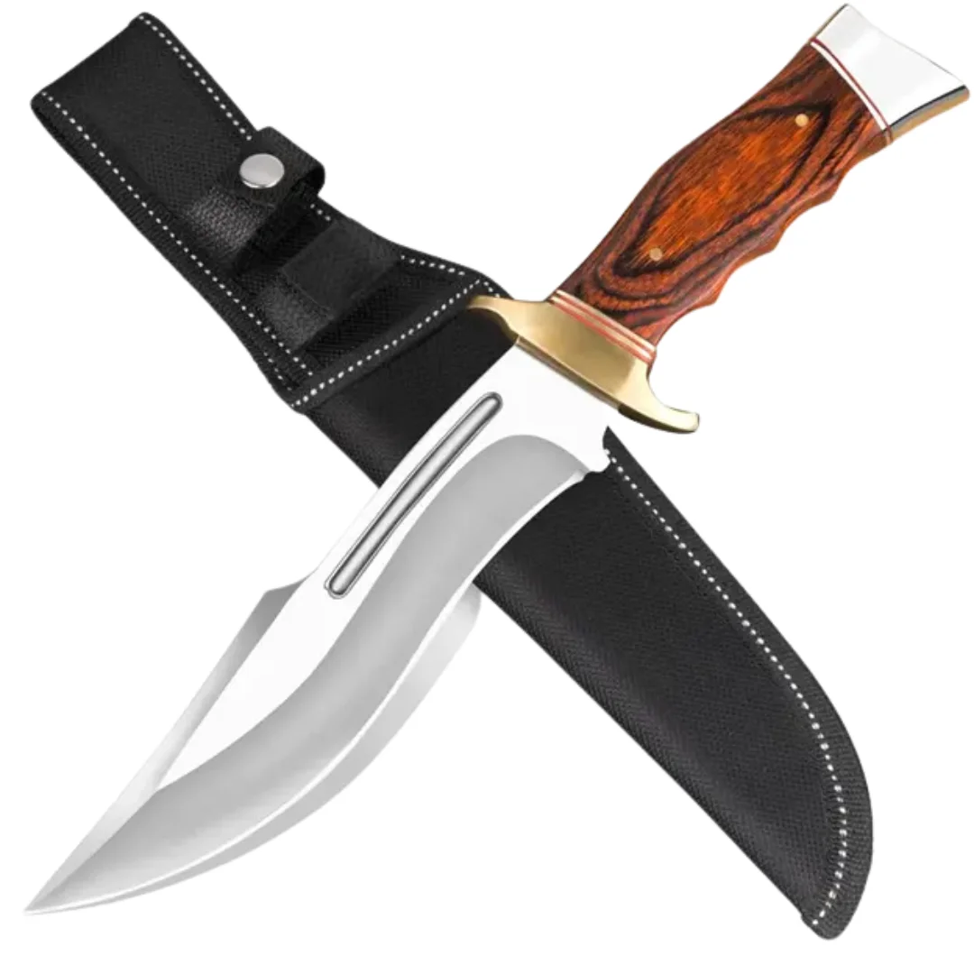 Top Selling 12 Inches Bowie Knife with Sheath High Quality Fixed Blade Hunting Knife for Hunting and Camping