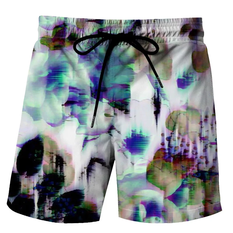 Wholesale Polyester Loose Fit Swim Trunks Quick Dry Beach Shorts With Mesh Lining Men Swim Shorts