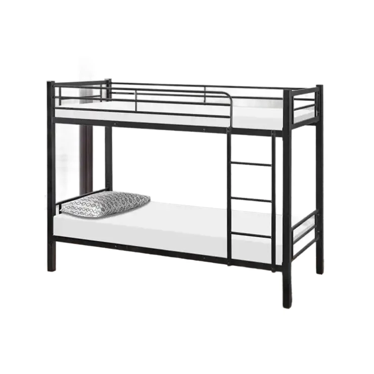 Space Saving Bunk Bed Loft Metal Bed with Stairs For Kids Double Decker For Students KD-5109