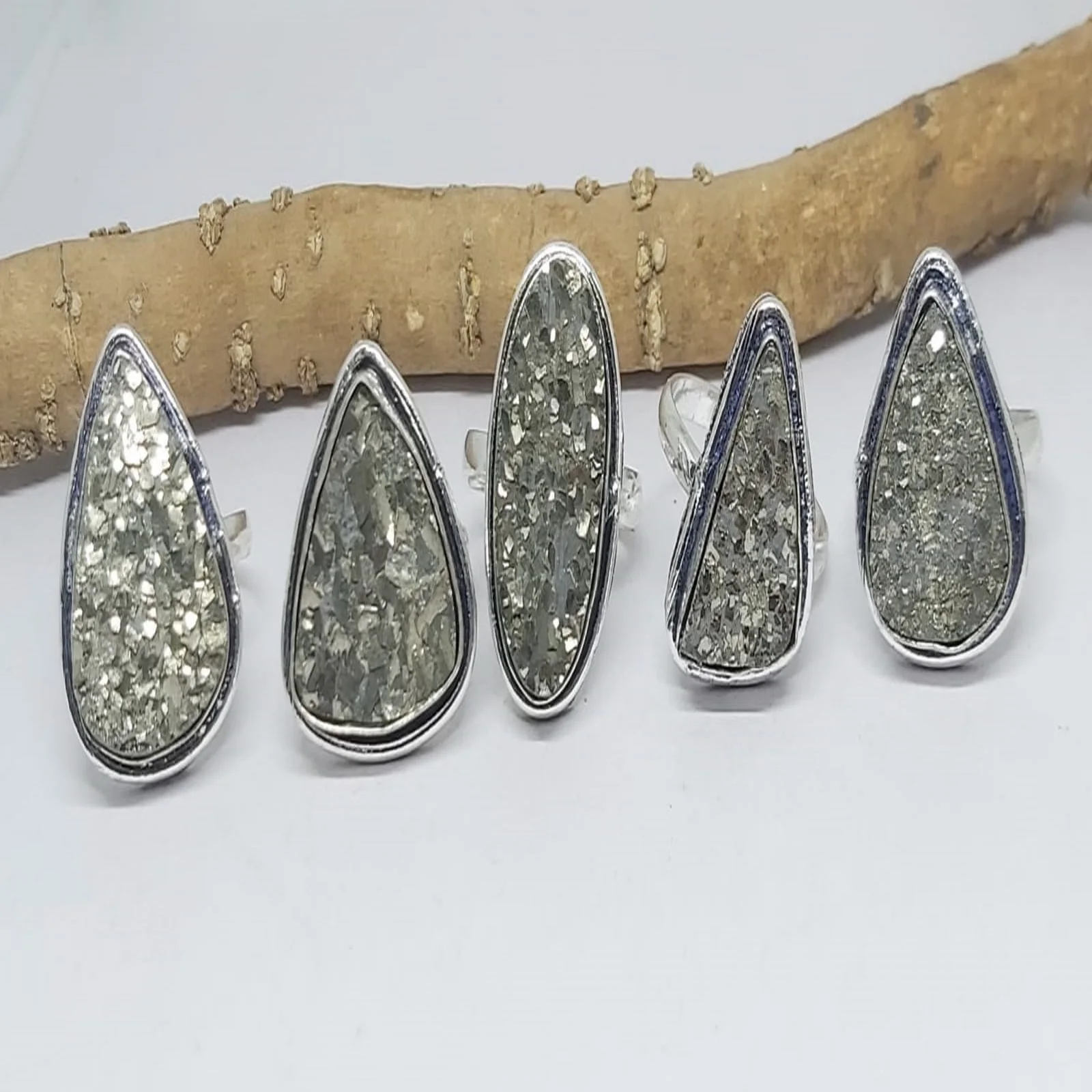 Natural crystal wholesale Gemstones Natural Druzy Pyrite   Pendants With Silver Electroplated Bulk Quantity