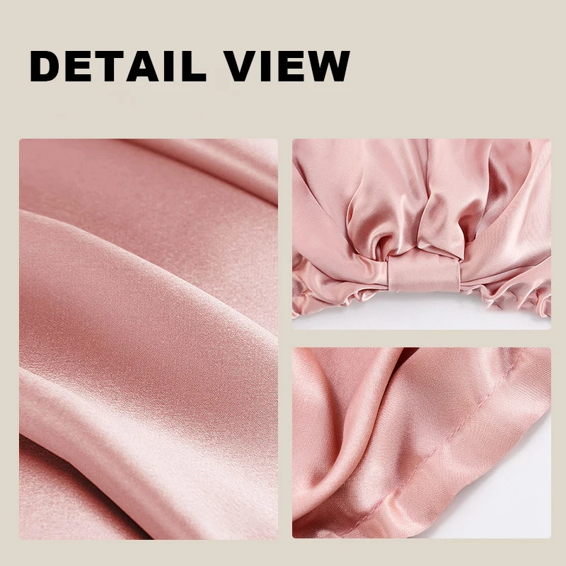 Quality Custom 100% Mulberry Silk Bonnet Daily Soft Hair Cover Sleeping Cap European Style Turbans