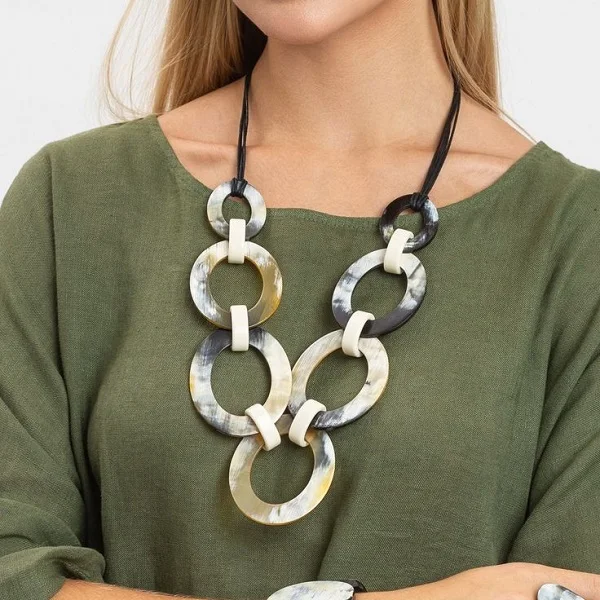 Global Exporter Widely Selling Optimum Quality Fashion Jewelry Buffalo Horn Necklace for Women at Wholesale Price from India