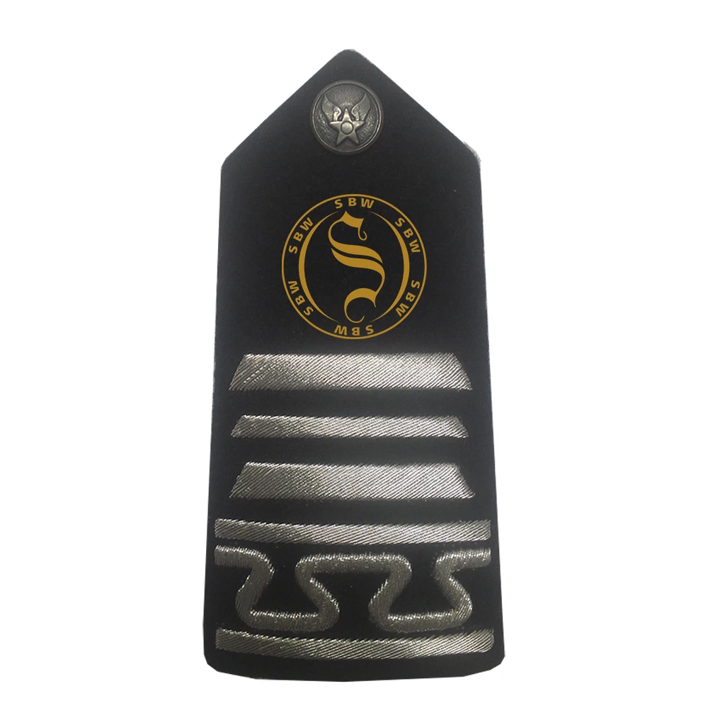 Best Quality Customized Design Pilot Uniform Shoulder Board Ceremonial Strap Epaulettes Made for Sale