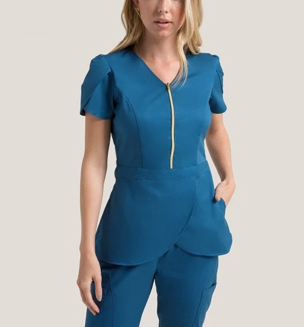 High quality spandex medic plus size woman purple nurse custom medical uniforms scrubs sets joggers stretchy Hospital Uniforms