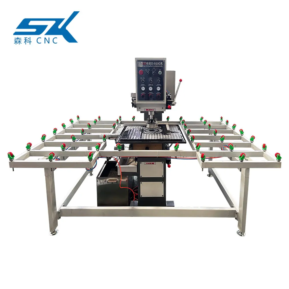 made in china double heads vertical cnc hole making glass drilling machine