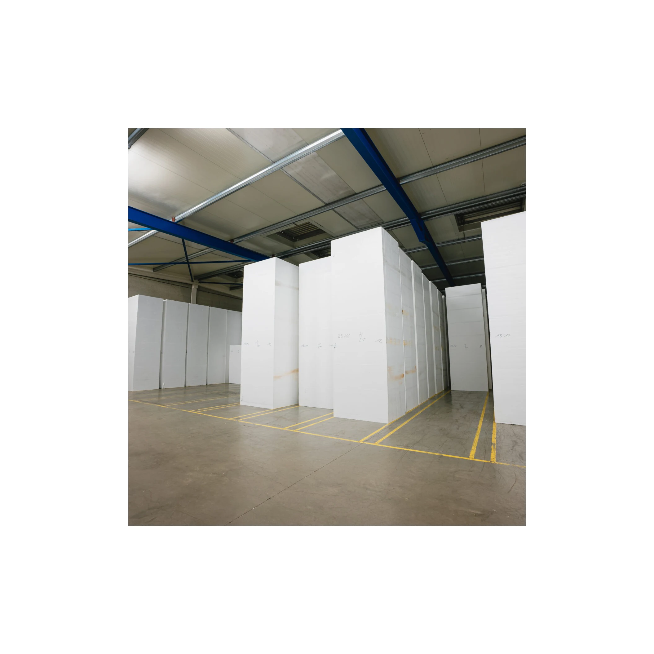 Expanded polystyrene blocks for international shipping and trade