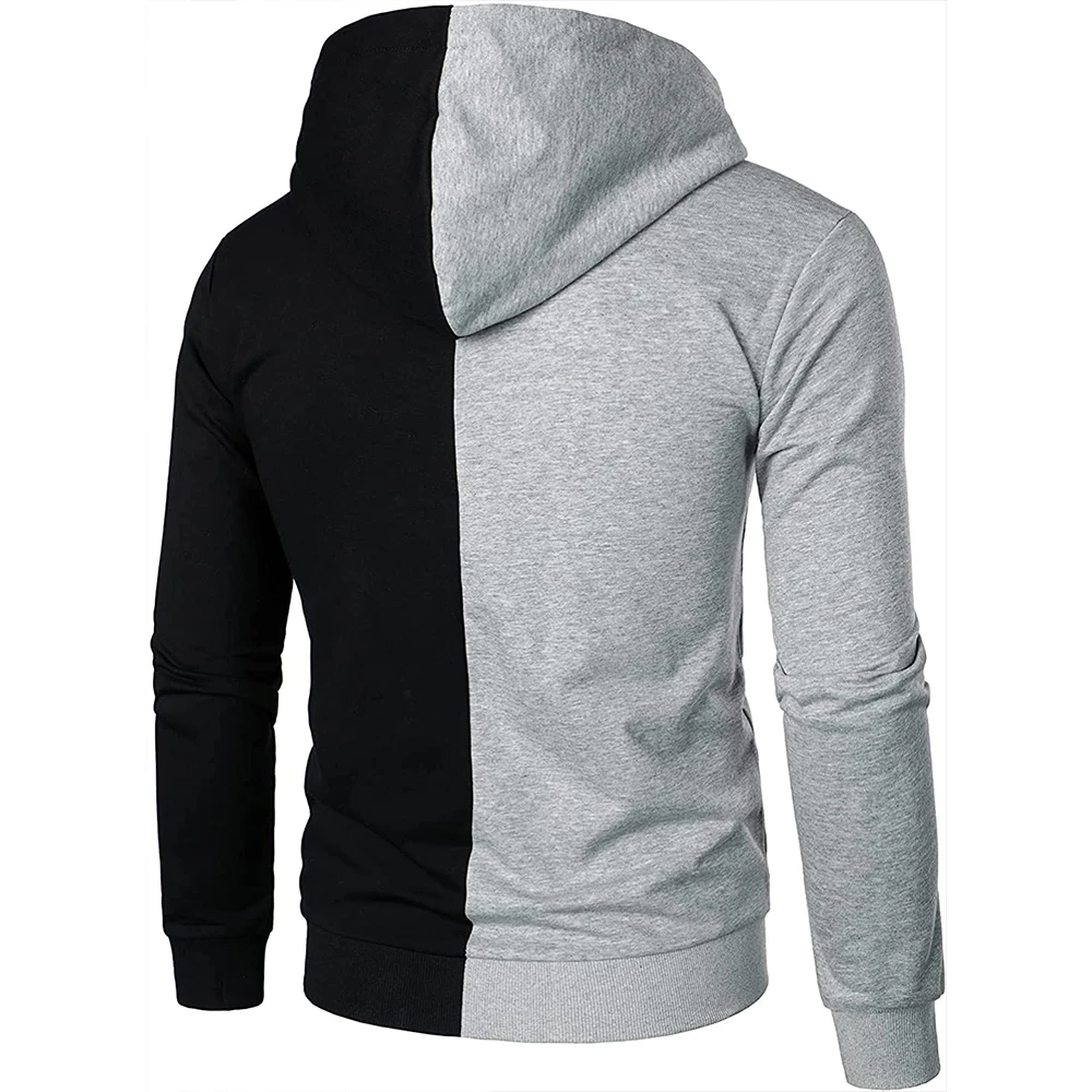 New Latest Custom Men Solid Sweatshirt Men Patchwork Fleece Hoodie Hip Hop Hoodies Plain Heavyweight Men Hoodie