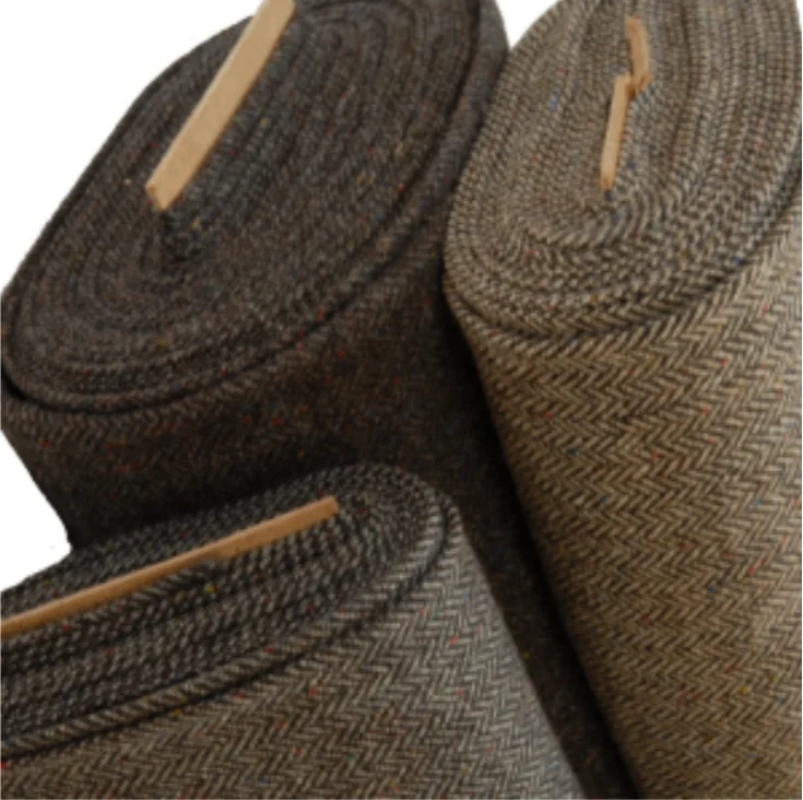 100% Pure Merino Wool Tweed Fabric