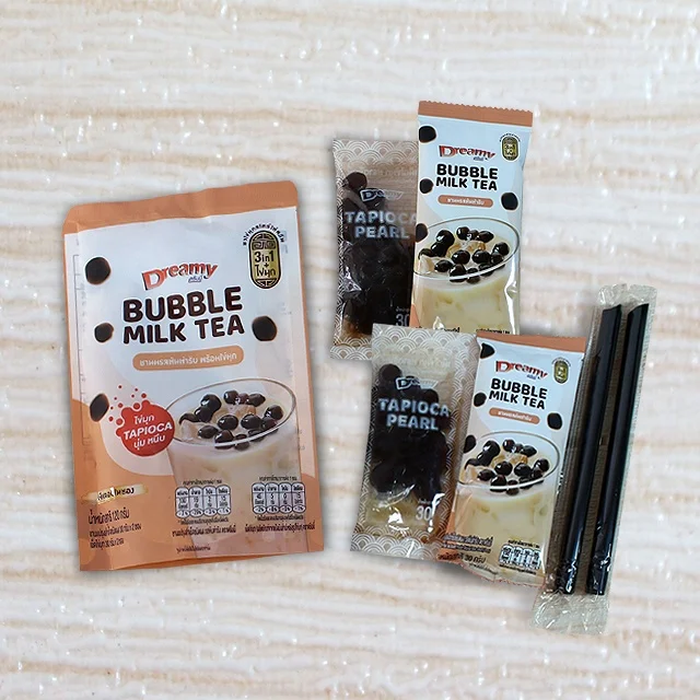 Hot Selling 120g Brown Tapioca Pearl Ball Bubble Boba Milk Tea Kit Original Flavor Supplier Bag Room Packaging  ISO Thailand