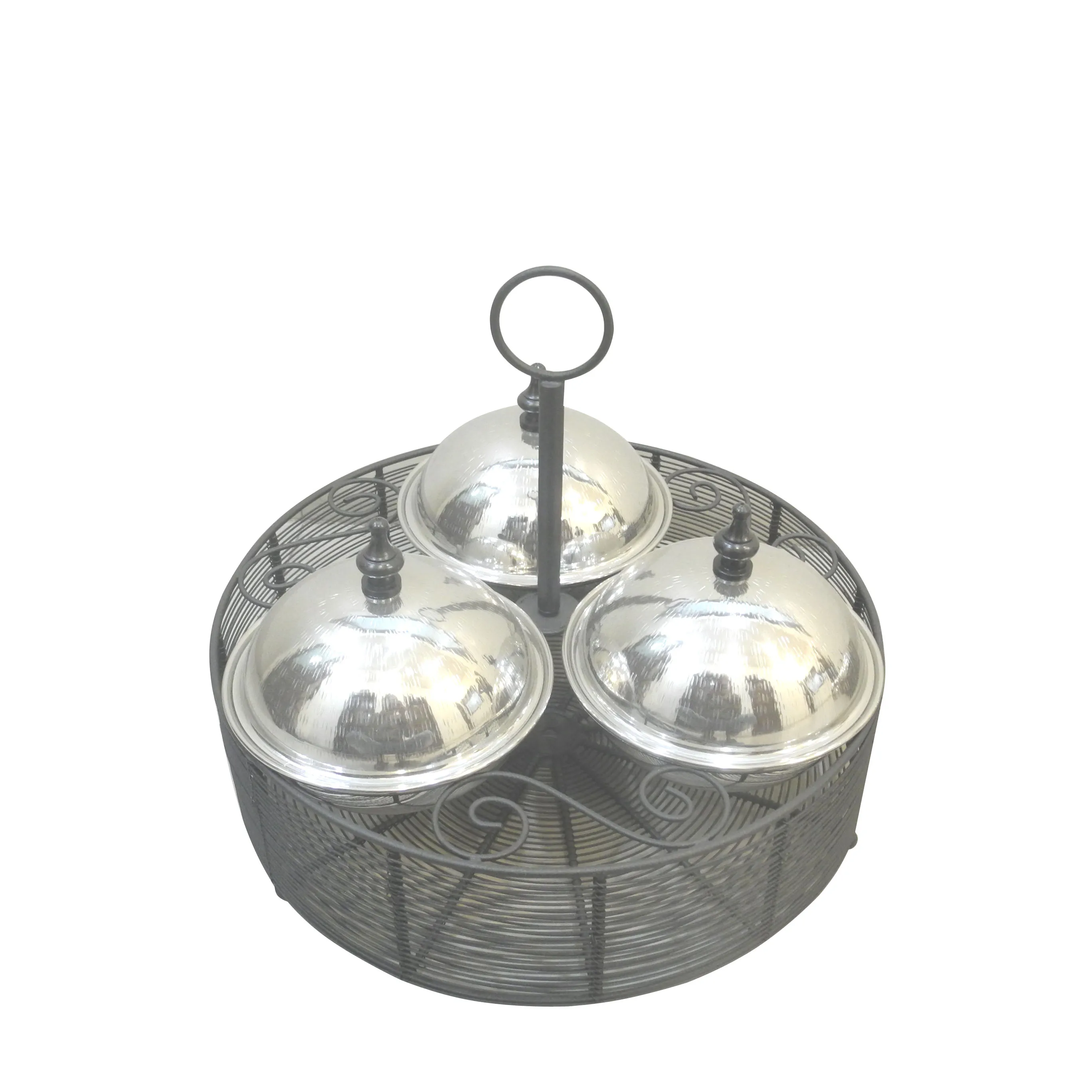 Kitchenware Rice Serving Decorative Pot Dinnerware Dish Eco-Friendly Insulated Food Server Hotpot with Silver Lid