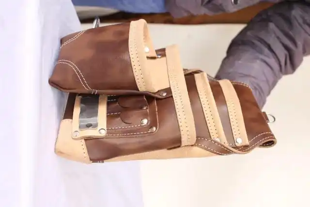 Genuine Leather tool belt bag Professional Pocket Carpenters Tool Pouch Framers Combo Bag Tool Belt Kit