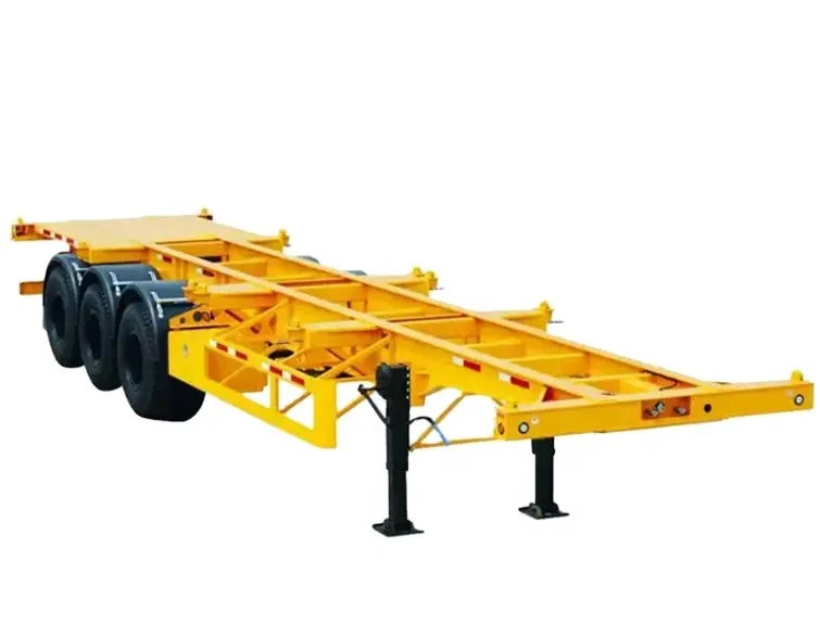 3-axle skeleton semi-trailer container trailer for terminal port container transportation