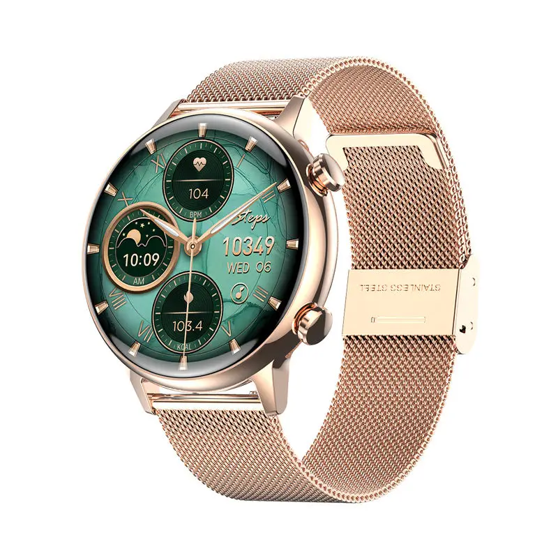 Fashion Ladies Smartwatch IP68 HK39 AMOLED Screen 1.1 inch Heart Rate Sleep Monitor Calling Women Smart Watch 2023
