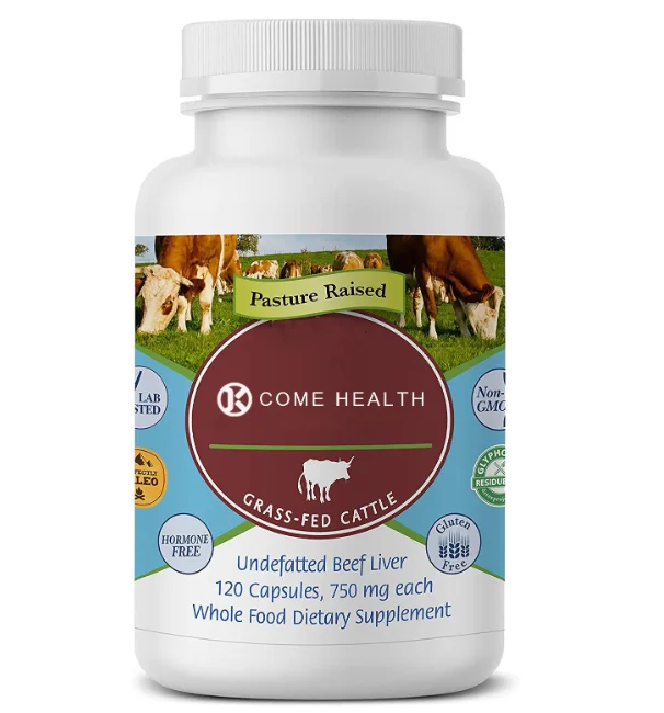 Wholesale price Hot popular Natural Liver supplements 120 Capsules fat free Beef Liver Vitamins A & B Iron Capsules