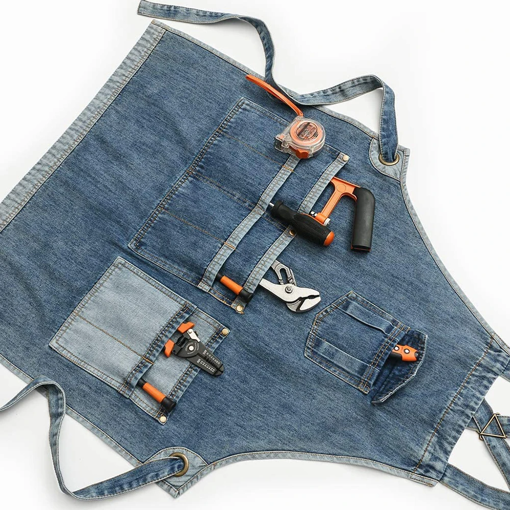 Barber Apron Fashion Milk Tea Shop Baking Men Women Work Clothes Barber Apron Custom Printing Tactical Chef Apron