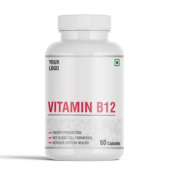Private Label Vitamin B12 Capsules Food Supplements