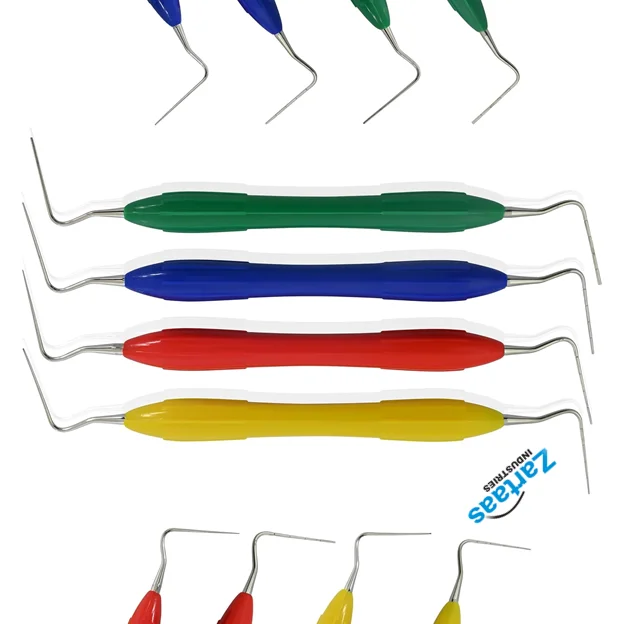 Set of 4 Dental Heat Carrier Plugger Double-Sided Endodontics Dental Instruments Spreaders & Pluggers Pack