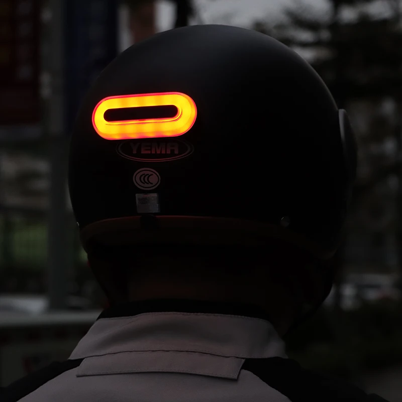 Smartgoor OEM open/half/full-face Bike helmet Type-C Rechargeable 14 lamp beads highlight led Bicycle helmet light