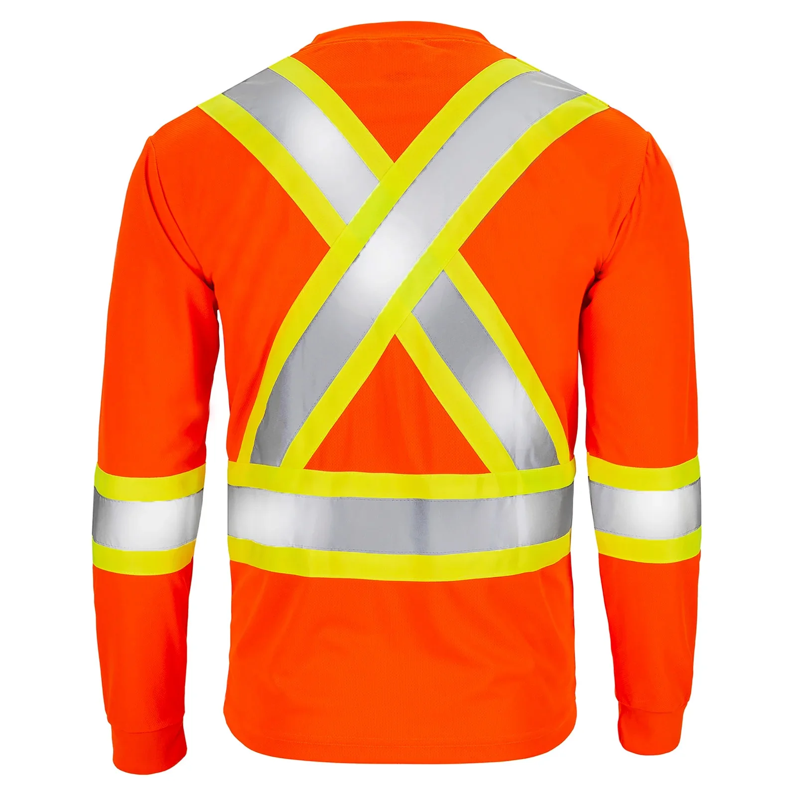Hi Vis Orange Mesh Construction Safety Vest with Reflective Security Multi-Pockets Workwear Coverall Disposable Suit