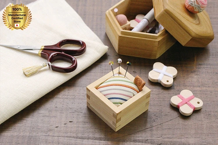 cohana Shippou pin cushion cohana cloisonne waiting pins and Ogura-ori needlepins thread clipper small scissors sewing needles