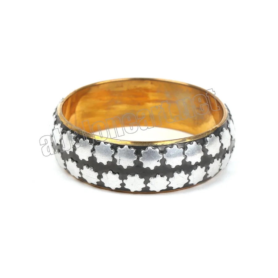 Pearl and Kundan Bridal Bangles Hand-Painted Kalamkari Bangles Indian Handcrafted Bangles for Sale