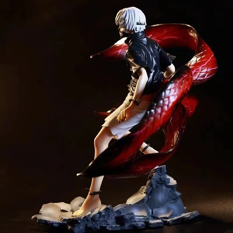 Japanese Anime Cartoon PVC Action Doll Toy Tokyo Ghoul Kaneki Ken Resin Figure Change Head Version-Collectible
