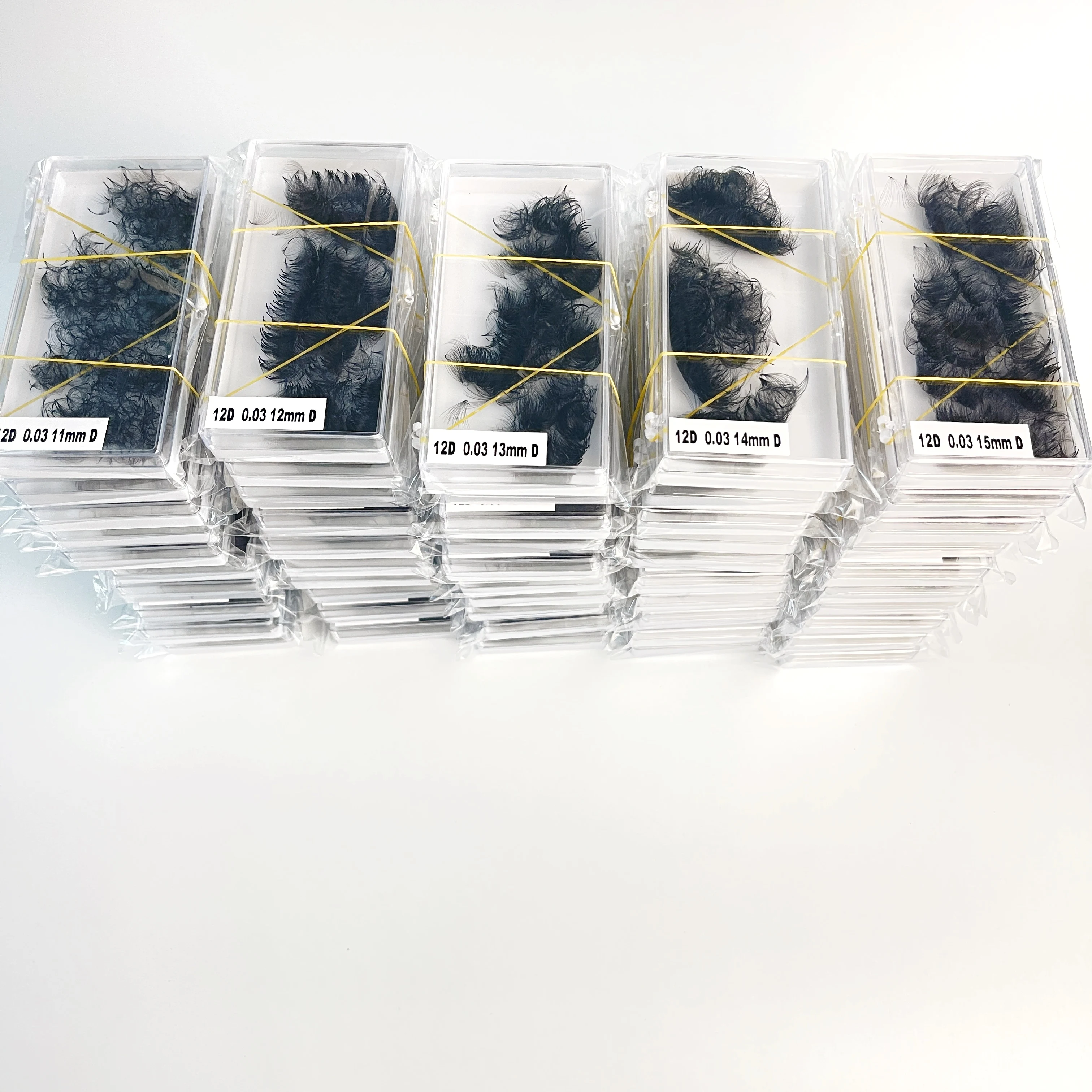 0.03 0.05 0.07mm Hot Trendy Matte Lash Trays Fluffy Matte Black Individual Eyelashes Wholesale Customized Packaging As Request