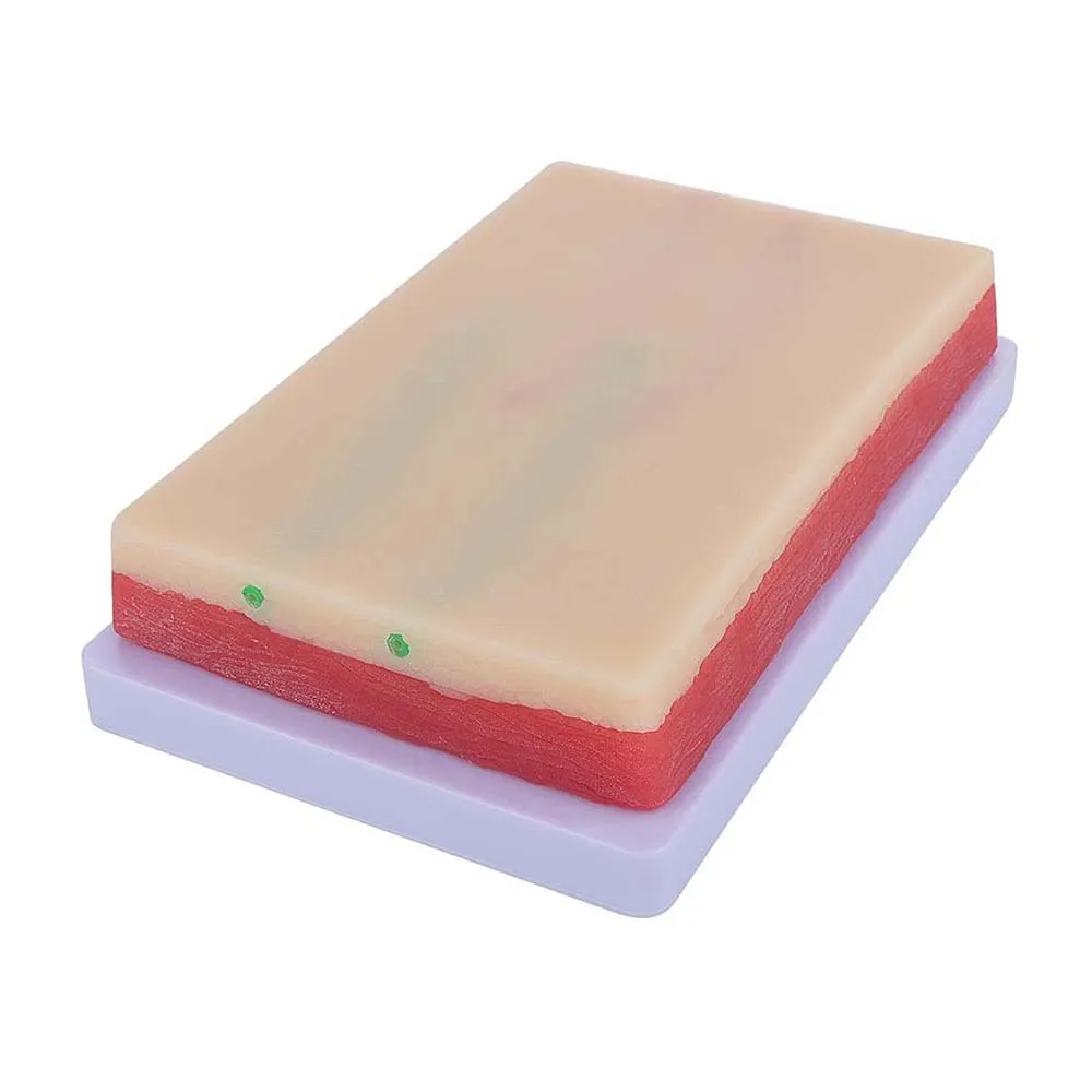 Venipuncture IV Injection Training Pad Model, Silicone Human Skin Suture Training Model, Injection Practice Pad