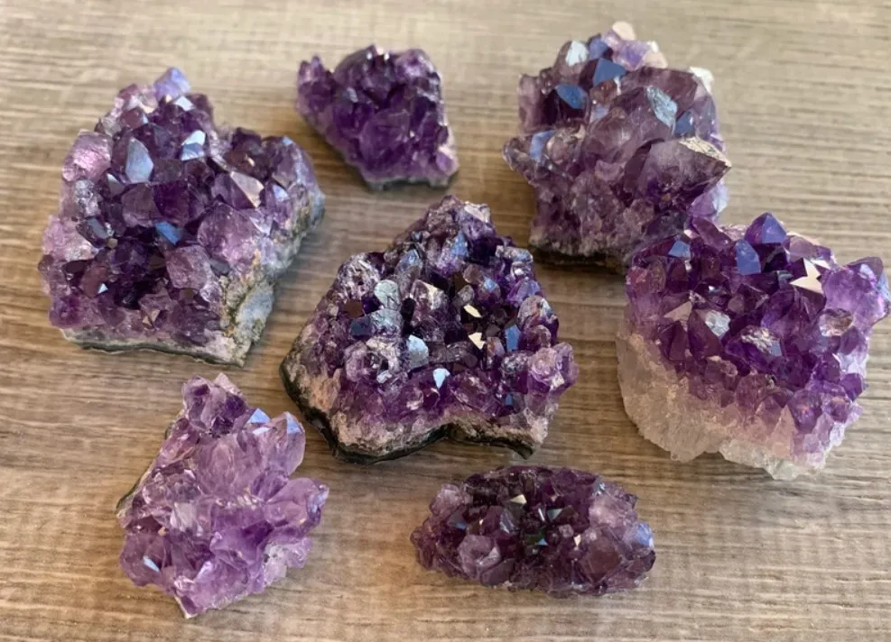 Wholesale Natural Amethyst Crystal Cluster Raw Gemstone Healing Stones Home Office Ornament Decorative For Sale