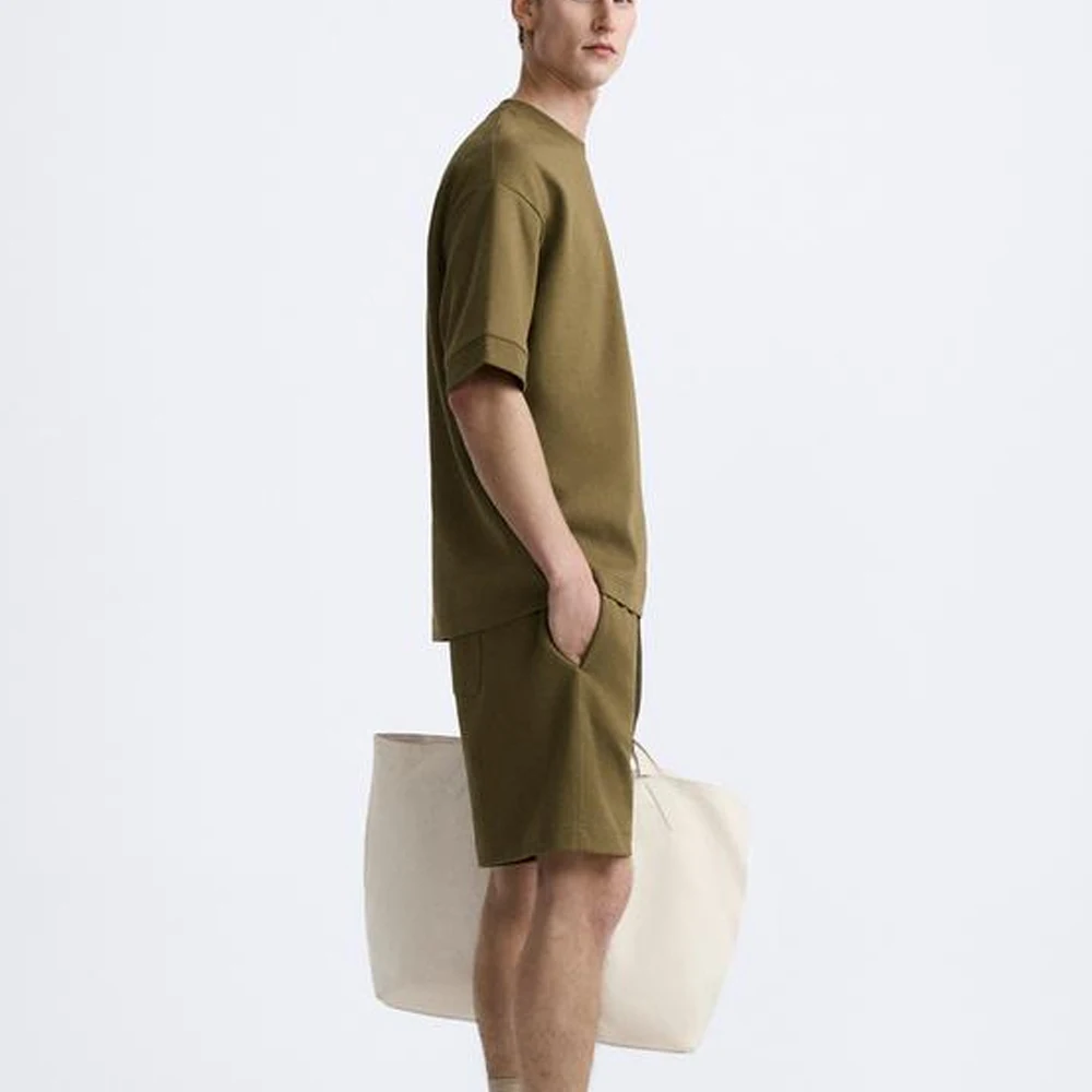 Summer New Wholesale Clothing Gym Short Set Men Street Wear Solid Summer Set T-shirt And Shorts Set For Men