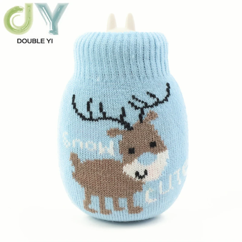 Custom Hot Water Bottle with Knit Cover 320ml Rubber Water Bags Hot and Cold Therapy Water Warmer