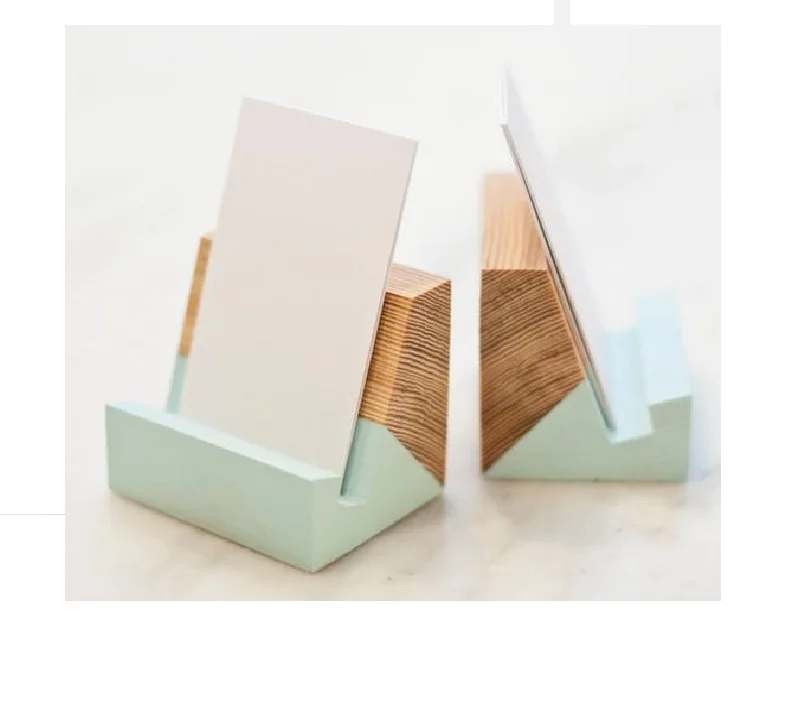Luxury design Resin & wood Card holder Creative Gift Natural Resin & Acacia Wood Business Id Card Holder at lowest cost