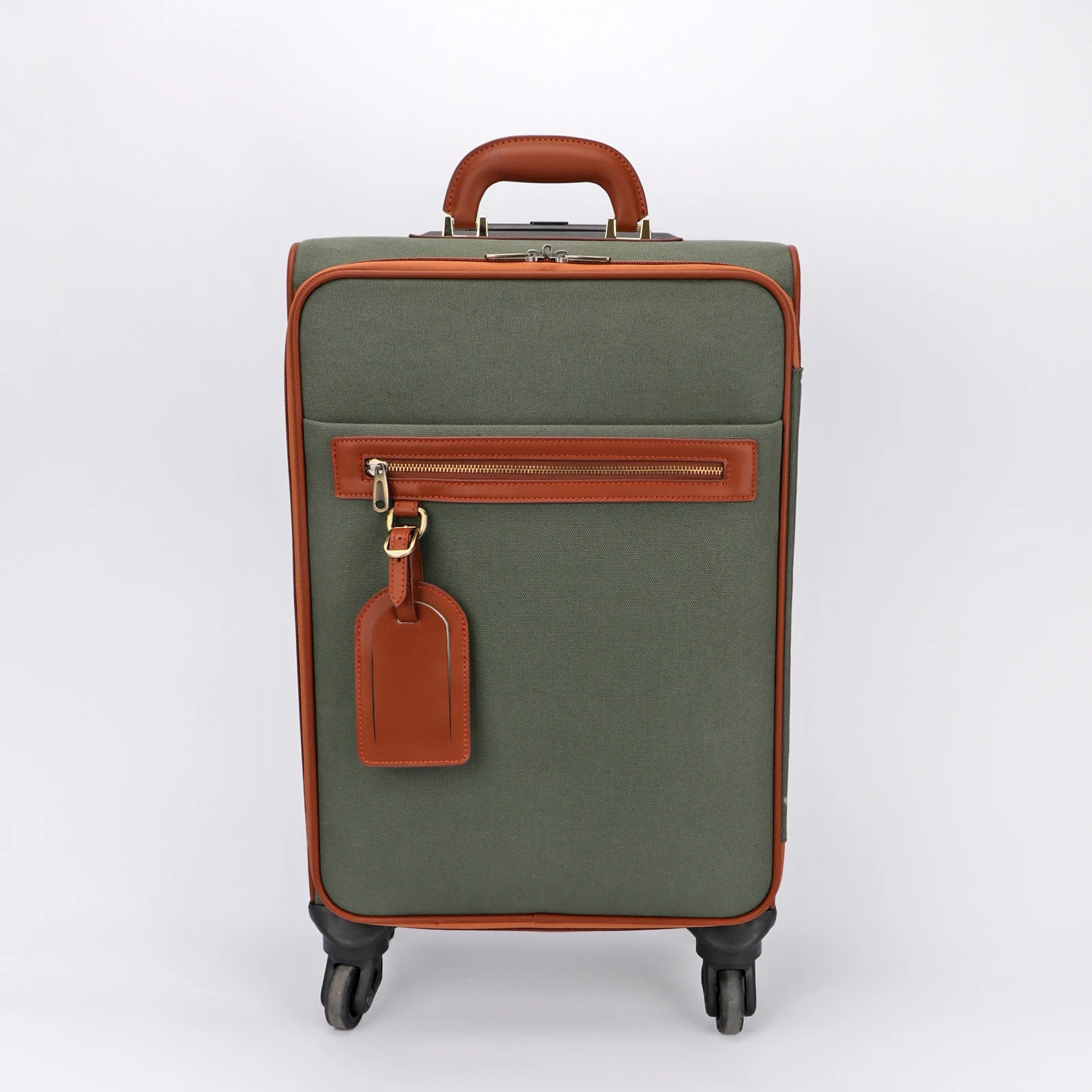 Custom High Quality Suitcase Luggage with Spinner Wheel Canvas Microfiber  Luggage Set for Travel Outdoor Business