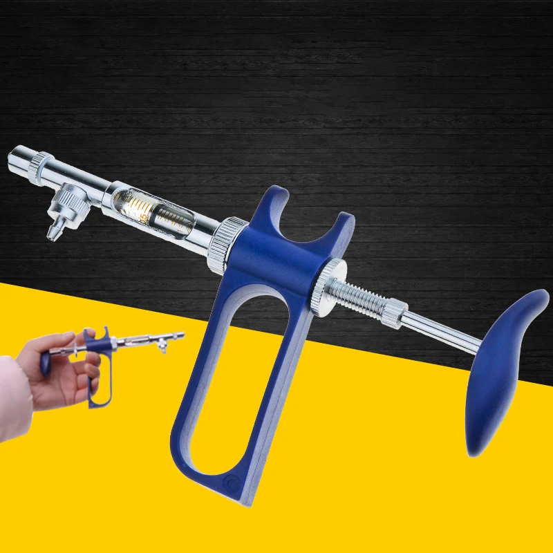 2024 New Product Automatic 1ml Self-Refilling Retractable Syringe Veterinary Instrument for Poultry Animal Vaccines Plastic