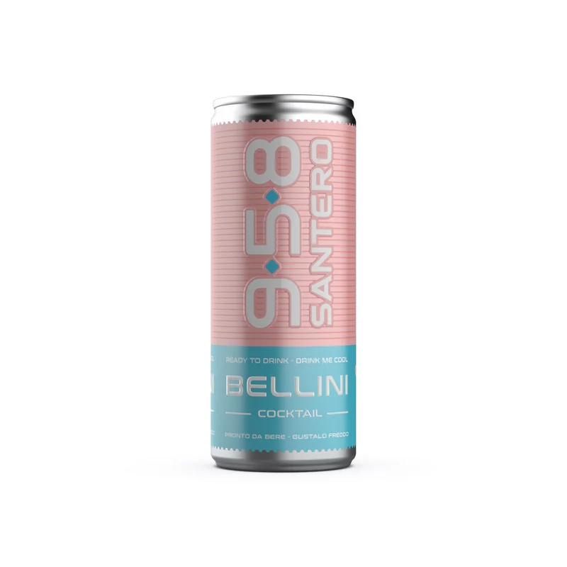958 SANTERO BELLINI, sweet, 250 ml, 8.45 oz, can, alcohol percentage 6,5%, peach flavoured
