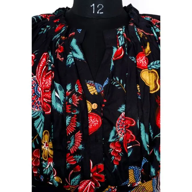 Wholesale And Low Price Plus Size Women Casual Dress Printed Ladies Long Sleeve Midi Dress High Quality Customized  Casual Dress