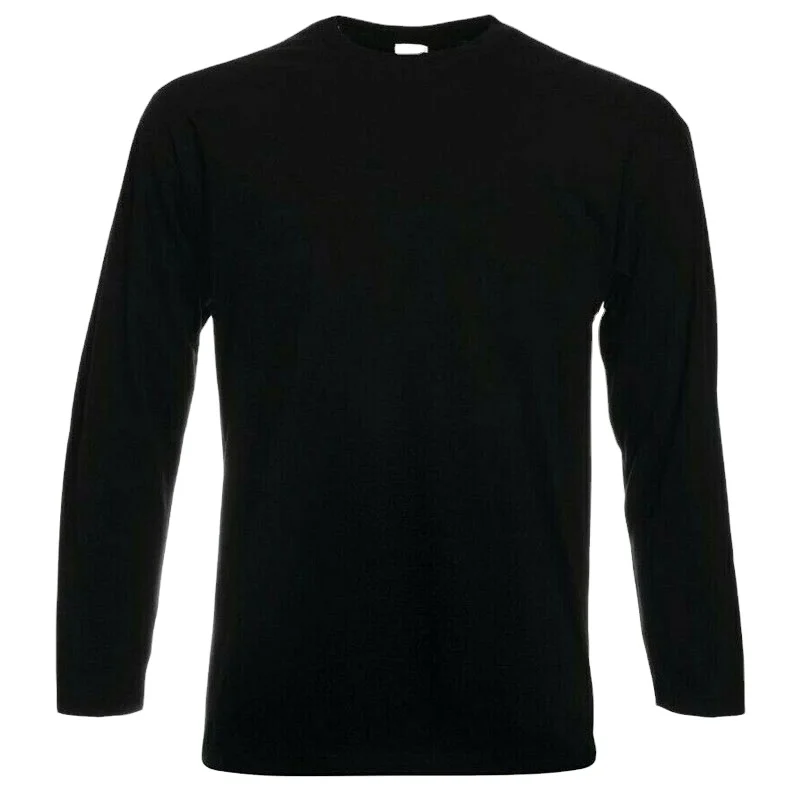 High Quality Cotton Long Sleeve T-Shirt Solid Colors Breathable and Thermal Custom Model with Embroidery Print Pattern