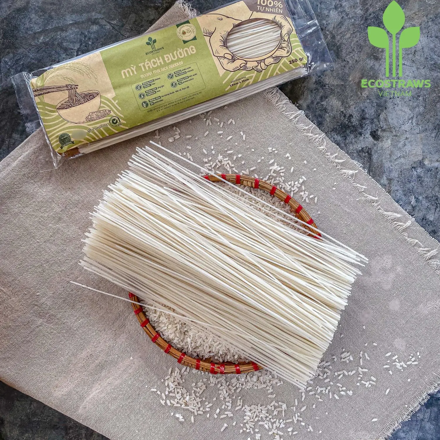 Лидер продаж рисовая лапша вермишель вьетнамский известный бренд легко приготовить и безопасен для здоровья