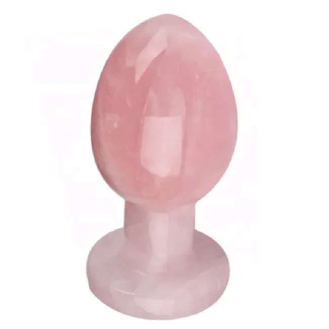 Хрустальный фаллоимитатор яйца Yoni розовый кварц лечебный кристалл массажные yoni палочки из драгоценного камня нефритовые для упражнений натуральный камень