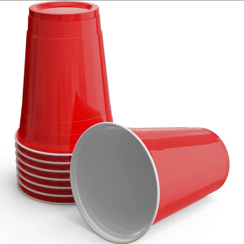 Custom Logo 8oz 12oz 24oz Biodegradable Compostable PLA Cold Disposable Red Cup for Christmas