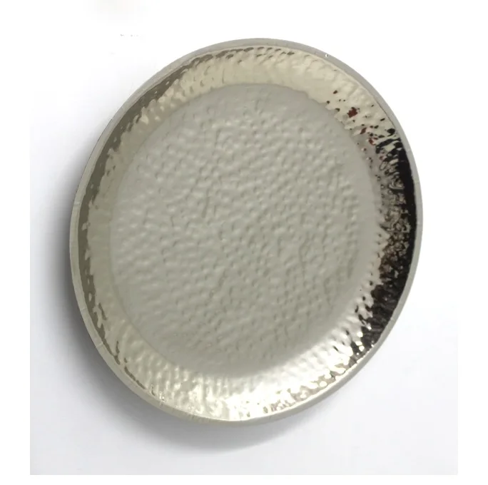 Современная железная настенная тарелка серебряная индивидуальная домашняя Свадебная Декоративная посуда аксессуары ручной работы