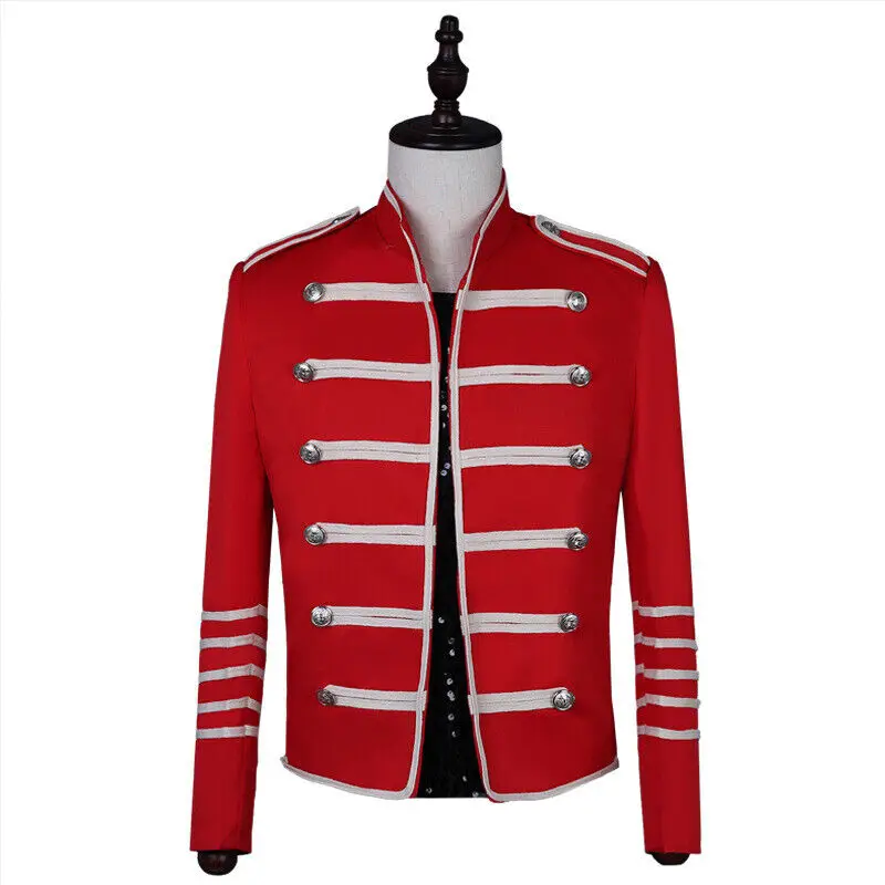 Wholesale Hussar Jacket Fashion Tunic Uniform Drummer Rock Band Blazer Cool Men Jackets