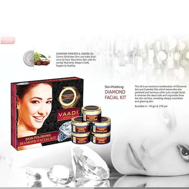 Vaadi Herbals Skin-Polishing Diamond Facial Kit For All Skin Type 70 gm