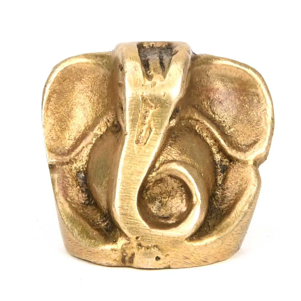 Ручной работы индийских Латунь Золотой Бронзовый лорд Ганеша скульптуры фигурка Статуэтка домашний декор подарочные товары 2 5x1 см SMG-418