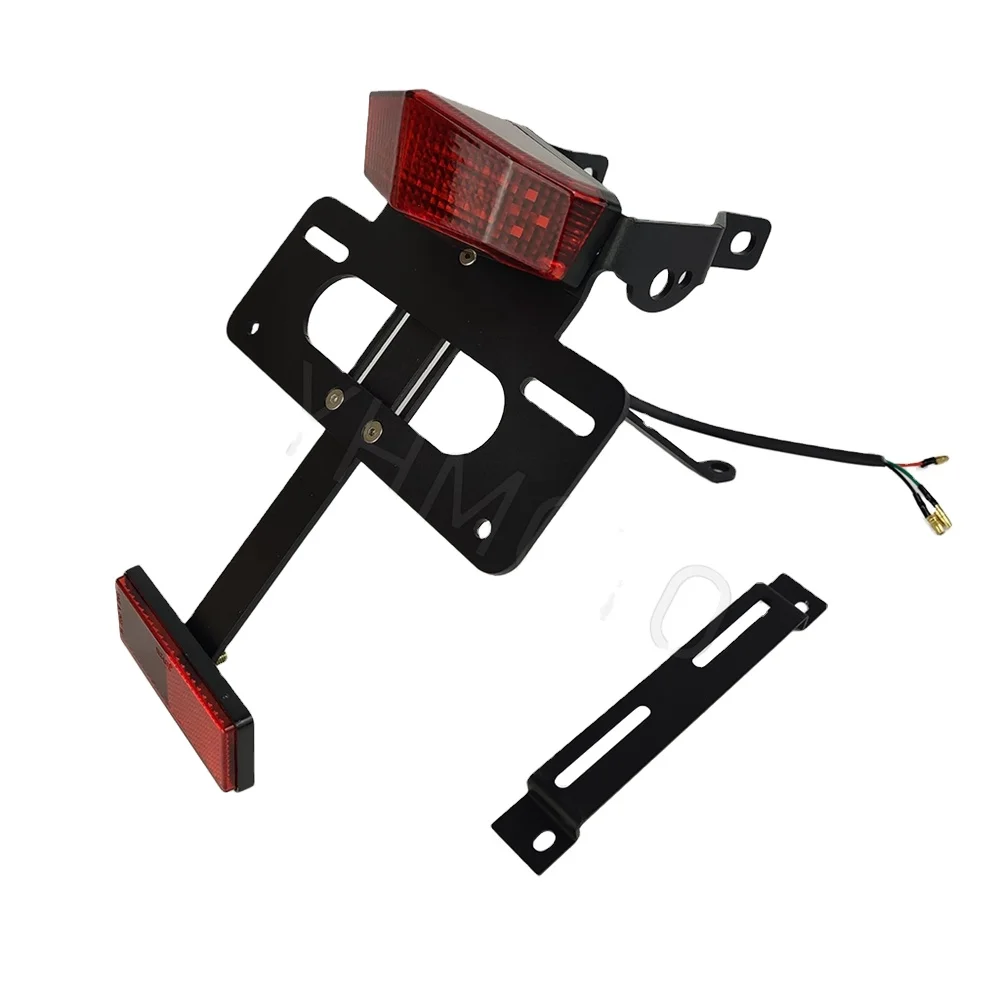 For Husqvarn 701 Enduro Supermoto Dirt Bike Racing Number Plate Holder License Frame W/ Tail Light Blinkers LED Signals Kit