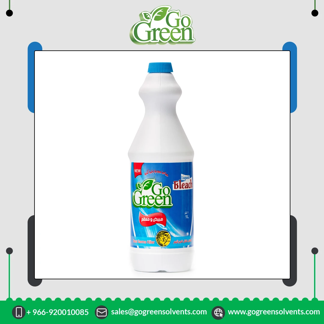 Bleach Liquid 5 % 1 LTR Colorless Liquid Cleaner for Bleaching Stain Remover and Germs Protection from Saudi Arabia Origin