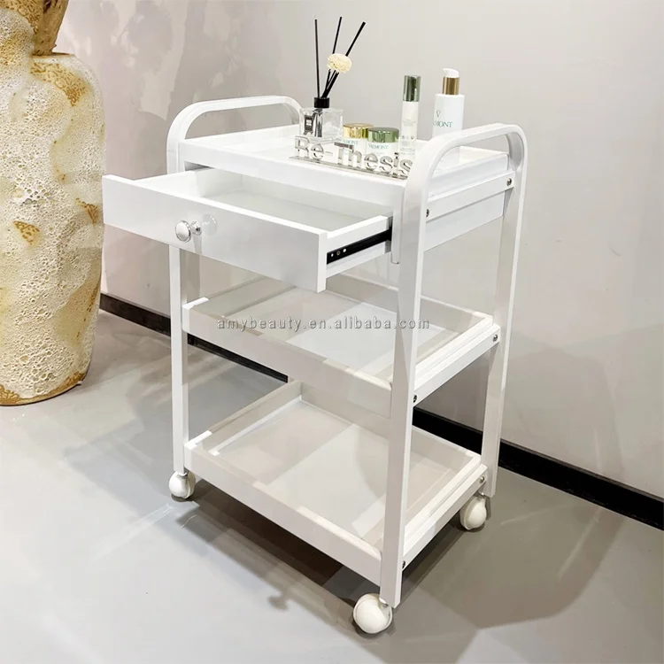 Beauty Spa Pedicure Salon Furniture Pedicure Cart Nail Manicure Trolley with Wheels