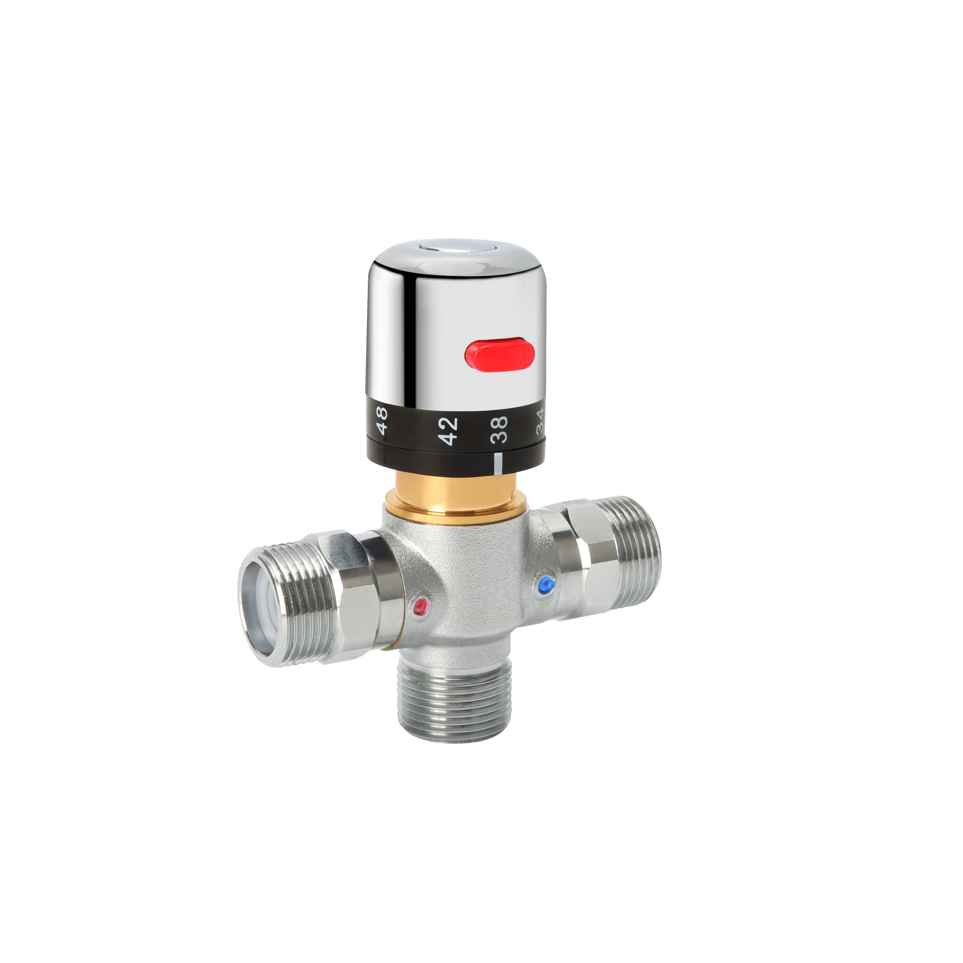 Legom Hot& cold Electroplated chrome digital G1/2 G3/4 thermostatic mixing valve for solar shower system