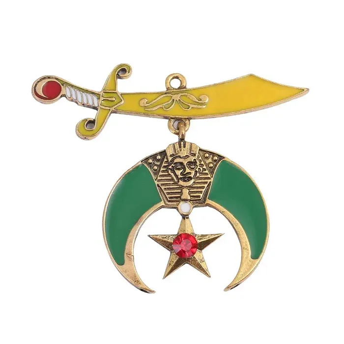 Masonic Regalia кулон 5 шт. желтый/зеленый цинковый сплав OEM по требованию заказчика